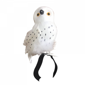 Chouette Blanche 22 cm – Décoration Halloween