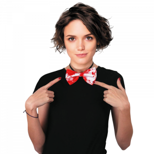 Nœud Papillon Blanc Ensanglanté – Accessoire Halloween
