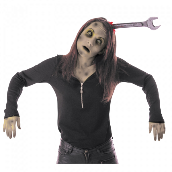 Serre-Tête Clé Plate Ensanglantée – Accessoire Halloween