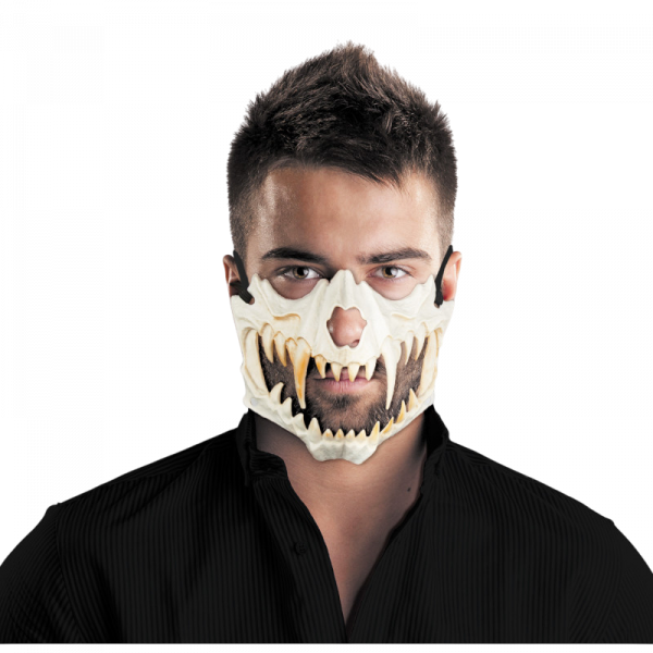 Masque Mâchoire Squelette à Dents – Accessoire Halloween