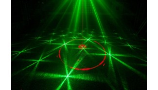 effet laser vert et rouge