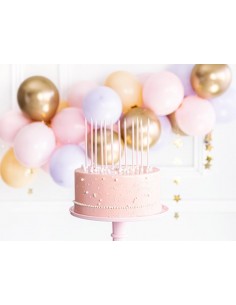 Décoration de fête d'anniversaire 1re fille, ballons blancs roses dorés,  bannière joyeux anniversaire rose, déco boules en nid d'abeille -   France