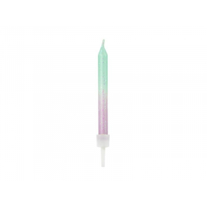 bougie anniversaire bleu violet 2