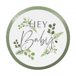 assiette botanique pour baby shower