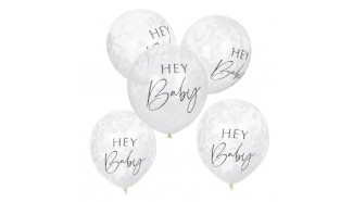 ballons confettis baby shower