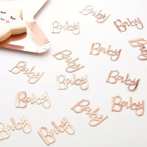 baby shower confettis rose 2