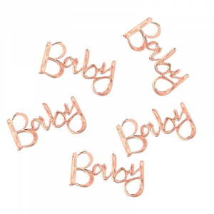 baby shower confettis rose