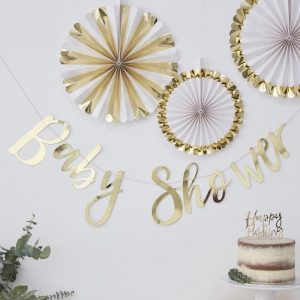 banderole doré baby shower 2