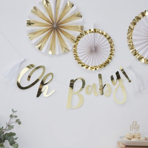 banderole doré baby shower 2