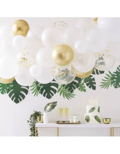 10 Ballons de Baudruche Chrome Doré