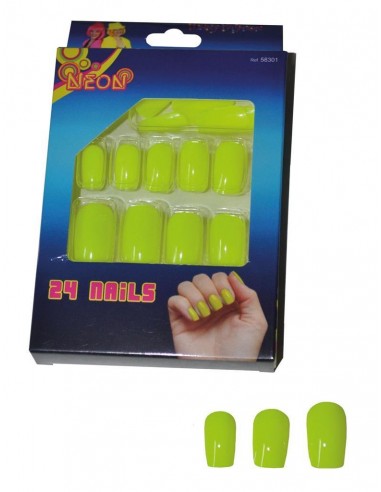 faux ongles fluo jaune