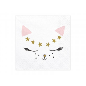 serviette en papier chat