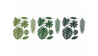 deco en papier feuilles tropicale
