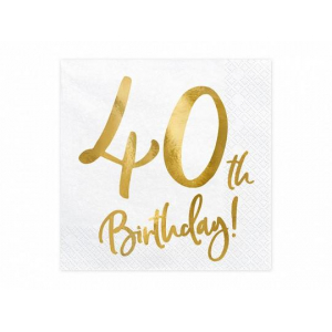 serviette en papier 40 ans