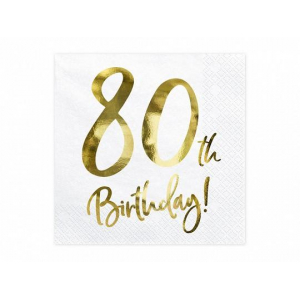 serviette en papier 80 ans