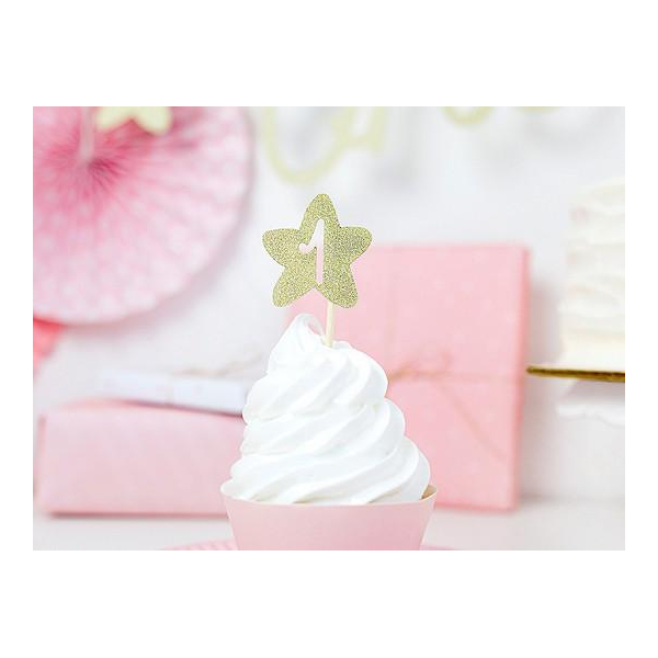 Decorations Pour Cupcake Dorees 1 An France Effect