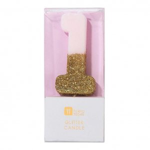 bougie chiffre rose 1 2