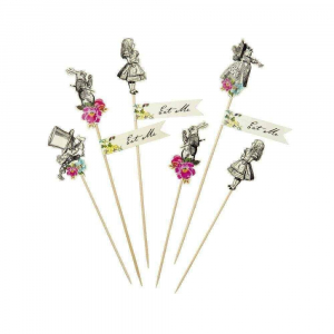 decoration pour cupcake Alice au pays des merveilles