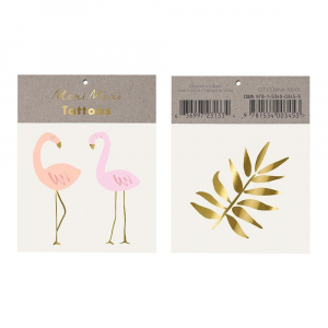 tatouage éphémère flamant rose