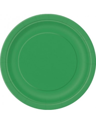 assiette jetable vert