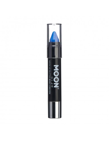 crayon maquillage fluo paillette bleu