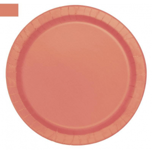 assiettes en carton corail