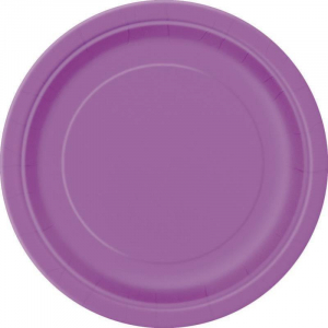 assiette en carton violet