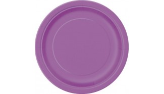 assiette en carton violet
