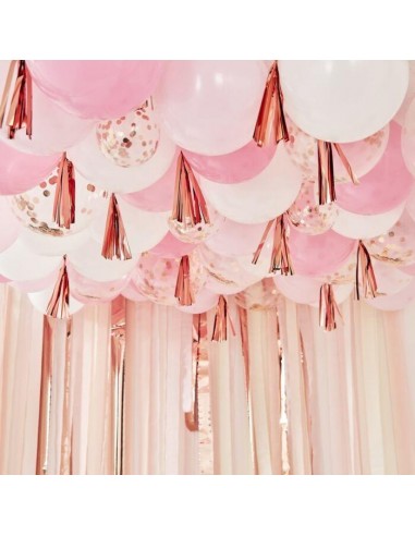 decoration plafond ballon rose