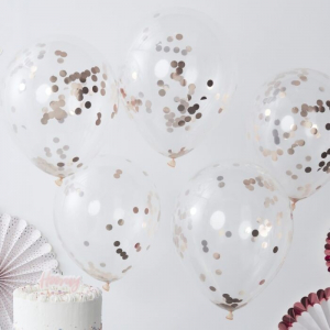 ballon confettis rose gold 2