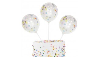 cake topper ballon confettis