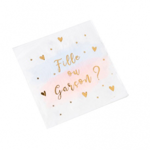 serviette de table gender reveal
