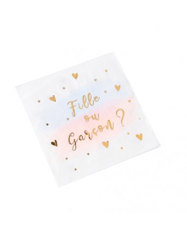 serviette de table gender reveal