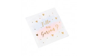 serviette de table gender reveal