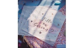 serviette papier gender reveal