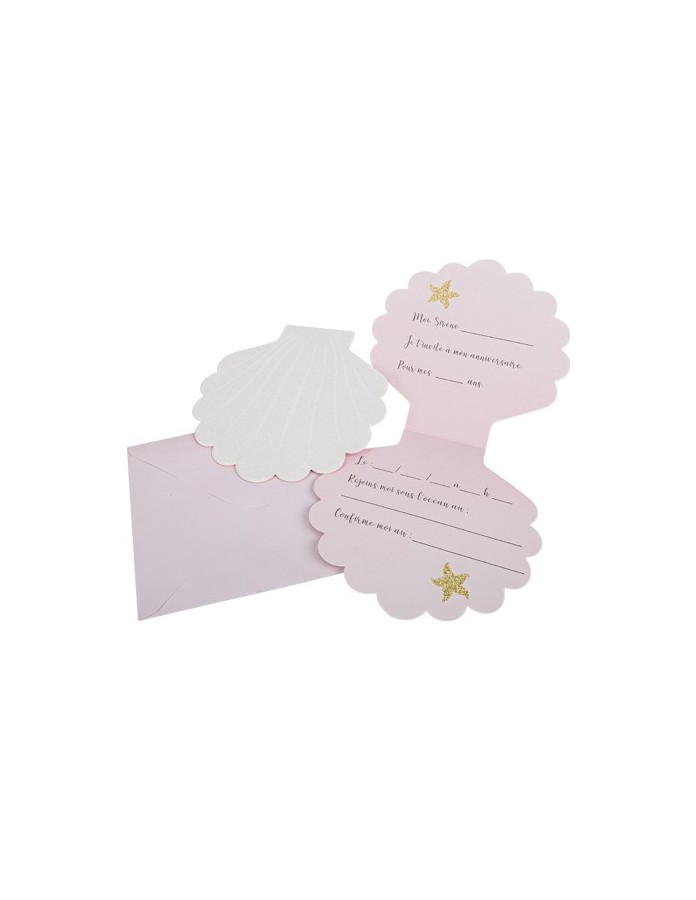 Carte D Invitation Coquillage France Effect