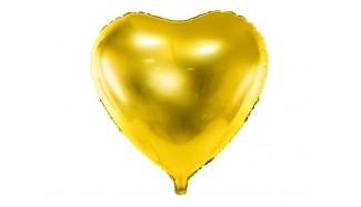 ballon coeur doré