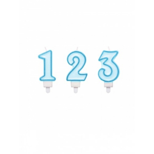 bougie anniversaire chiffre bleu