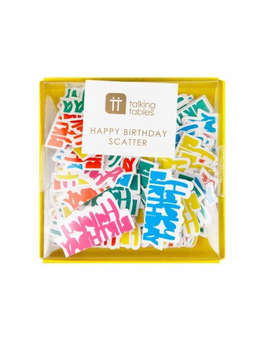 Confettis multicolore Happy Birthday