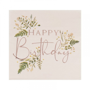 16 serviettes Happy...