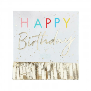 16 serviettes "Happy...