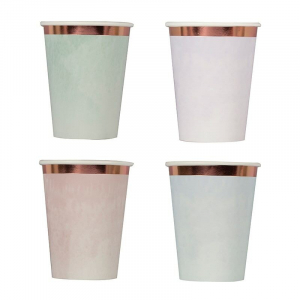 Gobelets couleurs pastel