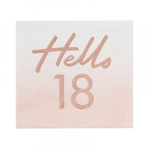 serviette papier 18 ans rose gold