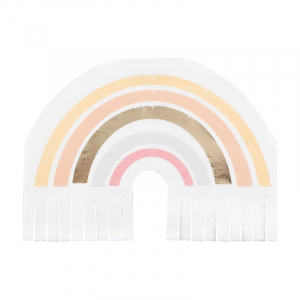 Serviettes arc-en-ciel naturelle doré