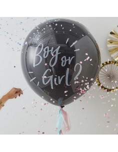 Ballons Baby Shower : Confettis, Lettres