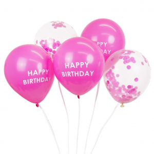 ballon happy birthday rose