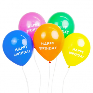 ballon anniversaire multicolores