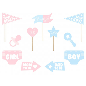 Accessoires Photo Booth rose et bleu