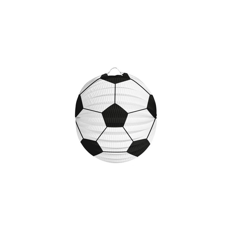 Ballon Foot Sphérique Blanc Noir - Décoration Sports 