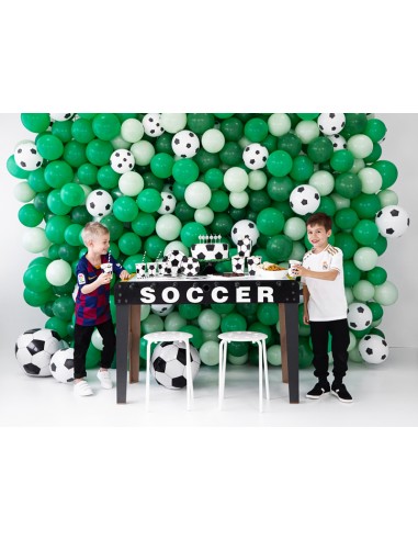 Ballon d'anniversaire football en film d'aluminium en latex